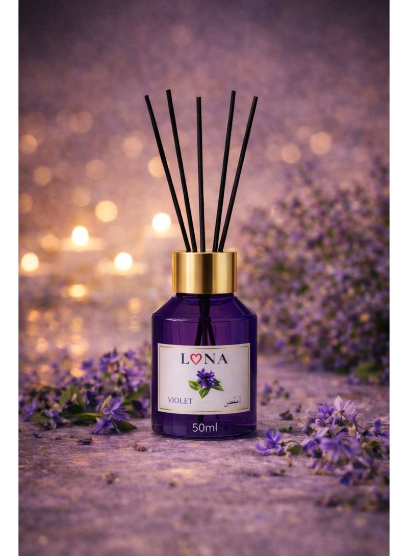 لونا ستور مجموعة معطر أعواد لونا – 3 × 50 مل (برتقال معتدل، خشب عطري، بنفسج) - Image 4